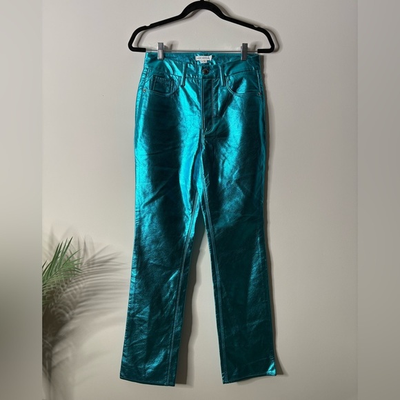 Good American Good Icon Metallic Faux leather Jeans - Picture 2 of 5